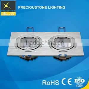 Aluminum Recessed Double Heads Smd 2*3W Optical Lens Led Light Indoor thumbnail-1