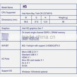 Intel Mini pc Compute Stick CPU Intel Atom Bay Trail Z3735F/G With Windows10 License thumbnail-6