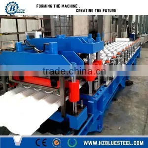 Corrugated Metal Roof Panel Roll Forming Machine, Glazed Roof Tile Sheet Making Machine thumbnail-1