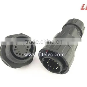 12 Pole Front Panel Mount Female Pin Waterproof Cable Connector thumbnail-1
