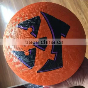 8.5" Rubber Playground Ball With Custom Design thumbnail-3