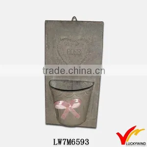 Wall Mounted Galvanized Vintage Gardening Semicircular Planter thumbnail-2