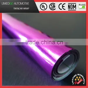 High Quality Car Wrap Pink Chrome Vinyl Air Bubble Free Car Wrapping thumbnail-1