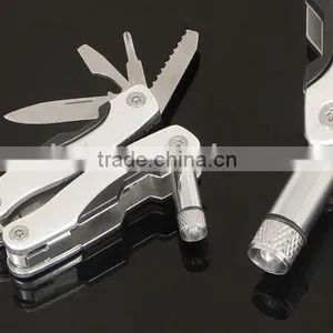 OEM Small Folding Multifunctional Pliers With LED Flashlight thumbnail-3