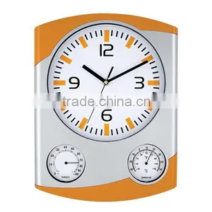 Plastic Clock Weather Station Wall Clock With Temperature YZ-8906 thumbnail-1