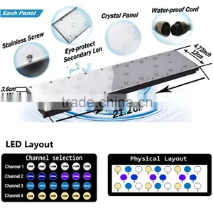 Sunrise and Sunset Dimmable Wifi Control Led Coral Reef 60W Smart LED Aquarium Light Accept Renitency thumbnail-2
