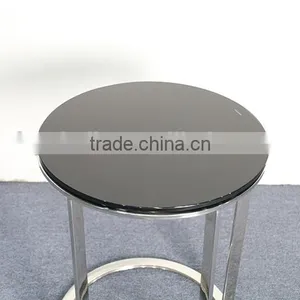 Wooden Top Steel Frame Coffee Table thumbnail-4