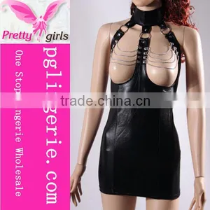 Faux Vinyl Leather Bodysuit and Thick Fabric Catsuit Pvc thumbnail-2