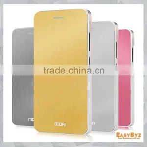 Brushed Aluminum Skin Folio Leather Case Cover for Xiaomi 4 MI4, for Xiaomi 4 Case, New Case for Xiaomi MI 4 thumbnail-1