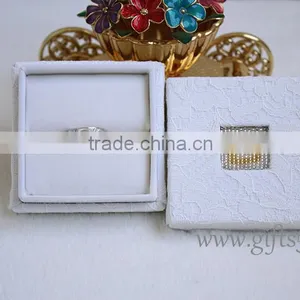 Custom Wedding Ring Box Engagement Box With Beaded Name Plate of B thumbnail-1