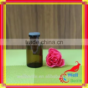 Brown Glass Chemical Bottles for Penicillin Bottle With Rubber Stopper for Pill Bottle With Flip Top Cap thumbnail-1