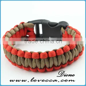 Different Paracord Bracelets Waves Style Outdoor Army Firestarter Bangles thumbnail-2