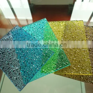 Polycarbonate Plastic Embossed Sheet for Windows and Doors Decoration/pc Embossed Sheet thumbnail-1
