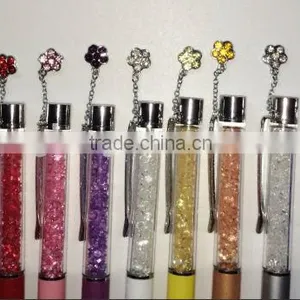 Promotional Crystal Pen With Crystal Flower Shape Pendant Promtional Gift thumbnail-3