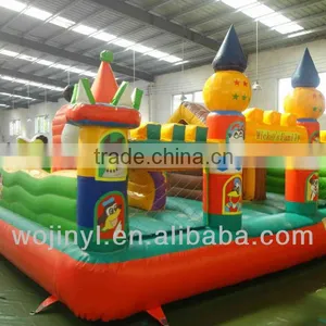 Exciting Beautiful Kids Playing Inflatable Castle thumbnail-3