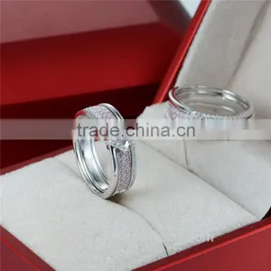 Vogue Double Jewelry Wedding Rings Pink Zircon Custom Wholesale 925 Sterling Silver Rings Jewelry For Womam thumbnail-4