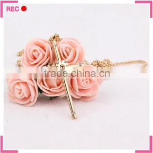 Latest Design Imitation Gold Necklace With Cross Pendant, Imitation Gold Pendant Necklace thumbnail-1