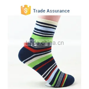 Fashion Mens Cotton Casual Socks, Soft Color Stripe Socks, Ankle Short Socks thumbnail-3