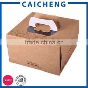 Custom Foldable Kraft Cake Paper Box With Window thumbnail-3