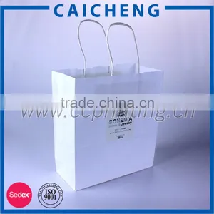 2016 Customized Printed White Kraft Paper Bag thumbnail-4