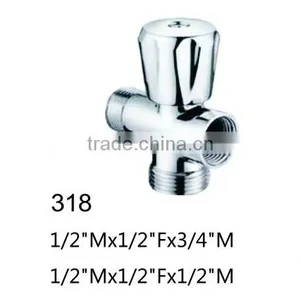China Facotry 3 Way Brass Ball Angle Valve thumbnail-1