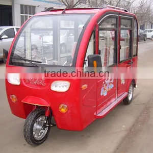 500W Closed Cabin Cargo Electric Rickshaw Tricycle With Closed Body thumbnail-1
