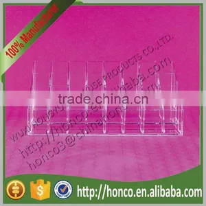 Newest Clear Colour 4 Tiers 32 Bins Acrylic Display Rack for Lipstick Cosmetics thumbnail-6