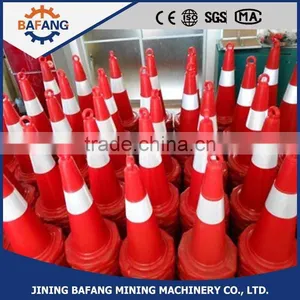 The Colored Traffic Cones of Rubber Base Road Cone Used for Traffic Road Protection thumbnail-2