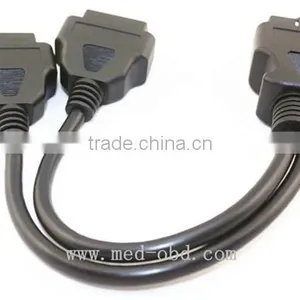 OBD2 Splitter Y Cable,J1962 Male Connector to 2pcs J1962 Female Connector, thumbnail-2