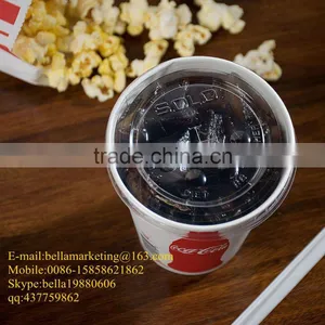 12-24 Oz. Clear Flat Plastic Lid With Straw Slot, High-quality Cold Drink Lids thumbnail-2