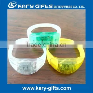LED Voice Control or Motion Sensor Flashing Silicone Bracelets Wristbands thumbnail-3