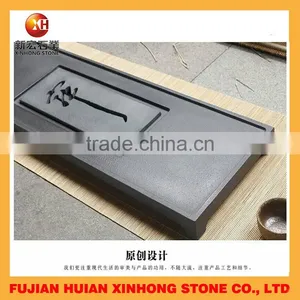 Wholesale!hollow Out Drainage Black Granite Stone Tea Tray With High Quality thumbnail-5