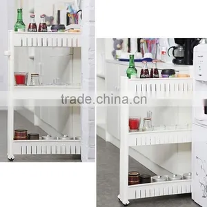 Vivinature Plastic Movable Pulley Slide Out Storage Spice Rack Shelving thumbnail-1