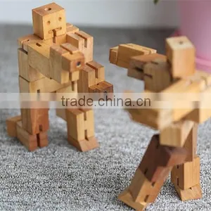 Blocks of Wood Cube Robot Children's Creative Puzzle Toys Amazing Shape Cube Puzzle thumbnail-3
