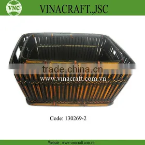Competitve Brown Potato Bamboo Basket thumbnail-1