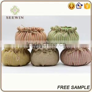 10cm Height Pleasant Jute Burlap Linen Material Flower Pot Price thumbnail-2