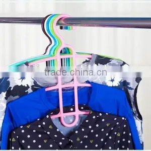 Wholesale Stock Small Order Plastic Magic Fishbone Shaped Hanger With 3layers thumbnail-3