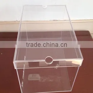 Custom Transparent Acrylic Shoes Box With Lid/Pensonalized Shoebox thumbnail-1