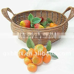 Round Woven Iron Frame Storage Baby Carriage Basket thumbnail-1
