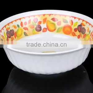 Melamine Restaurant Plastic Salad Rimmed Soup Bowls Square White thumbnail-1