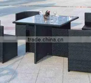 Sectional Garden Rattan Dining Set thumbnail-1