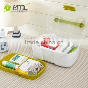 Plastic Storage Box for Medicine, Plastic Storage Box With Handle and Lid thumbnail-1