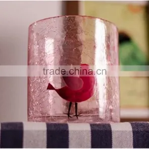Glass Ball Shaped Cracked Votive Candle Holder thumbnail-1