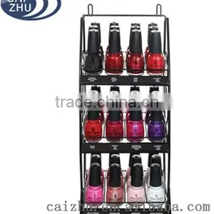 2016 China Supplier 3 Layers Nail Custom Display Acrylic Metal Display Rack Handmade thumbnail-1