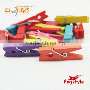 Colored High Quality Spring Wooden Peg&Wooden Clip for European Markets thumbnail-1