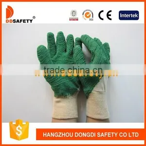 DDSAFETY 2017 Cotton With Green Latex Glove Working Gloves Industrial Gloves thumbnail-1