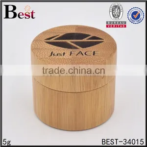 30g Bamboo Cosmetic Double Wall Plastic Jar PP Inner Jar With Bamboo Shell for Face Cream thumbnail-3