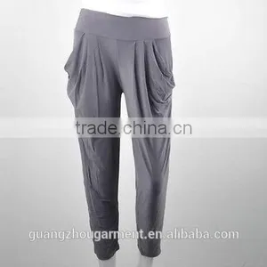 Women Basic Slim Stretch Long Casual Loose Harem Capri Pants Hip-hop Leggings thumbnail-2