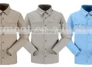 ZX Dual Function Men Shirts Outdoor Khaki Color Fishing Quick-dry Shirts With Long Sleeve thumbnail-1
