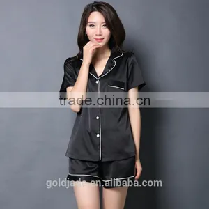 100% Cotton Sexy Pajamas for Women Fabric for Pajamas Short Sleeve Women Pajamas thumbnail-2